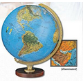 Livingston Blue Ocean Illuminated 2 Way Desk Globe